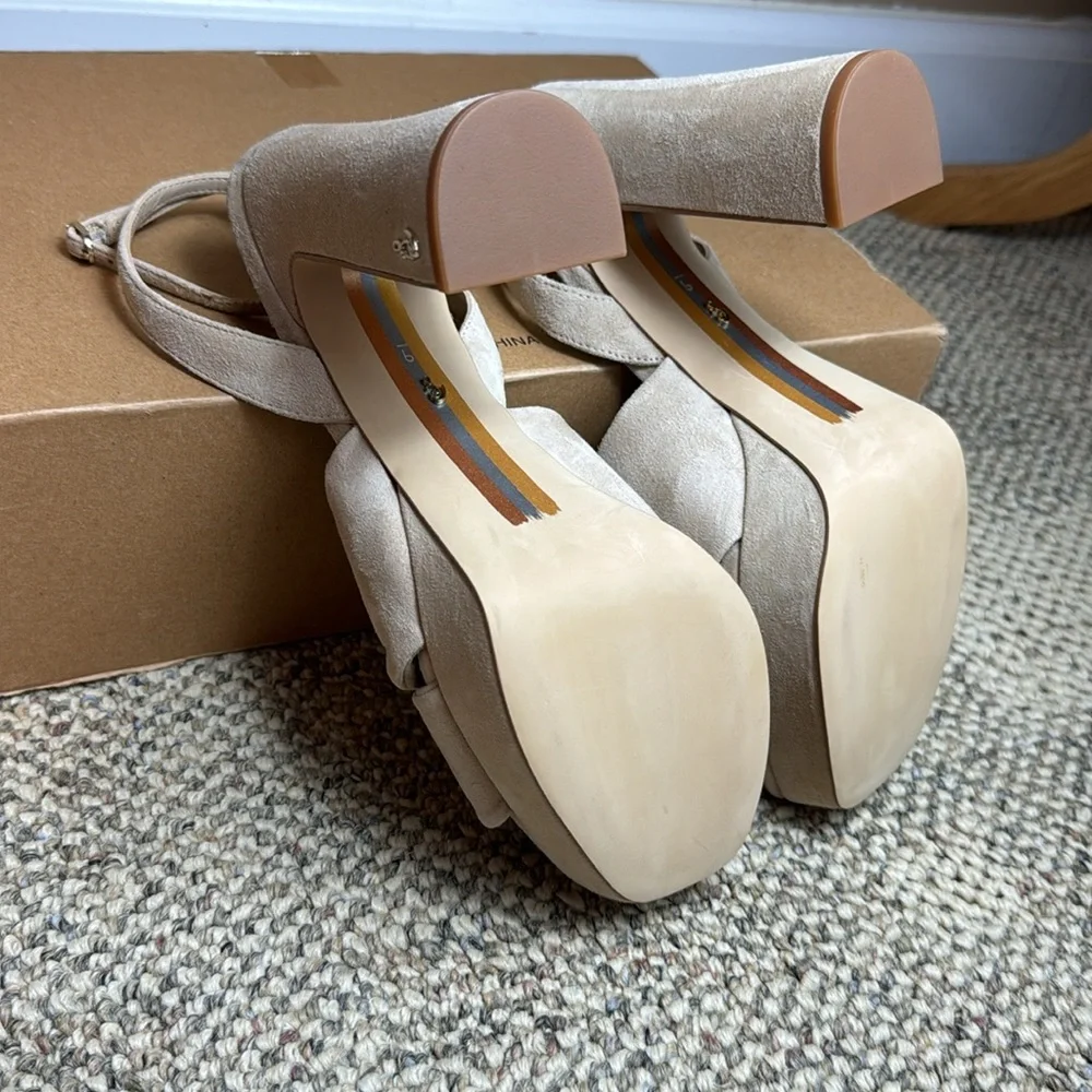 Sam Edelman Women's Kristen Platform Sandal, Cappuccino, Size 9